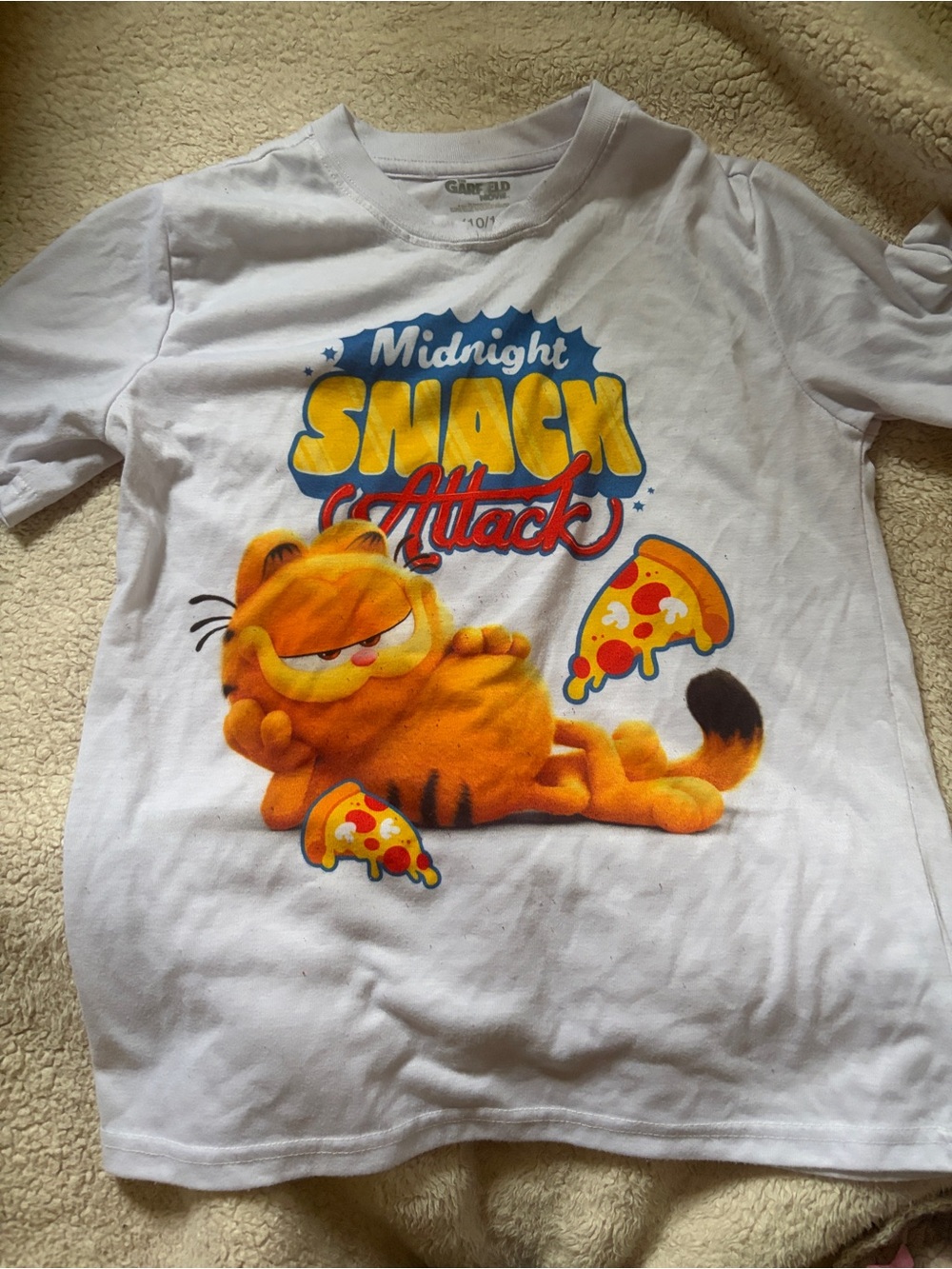 Pajama top Garfield "Midnight Snack Attack" White Kids T-Shirt